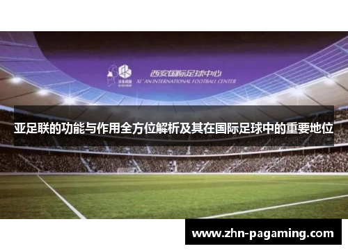 亚足联的功能与作用全方位解析及其在国际足球中的重要地位